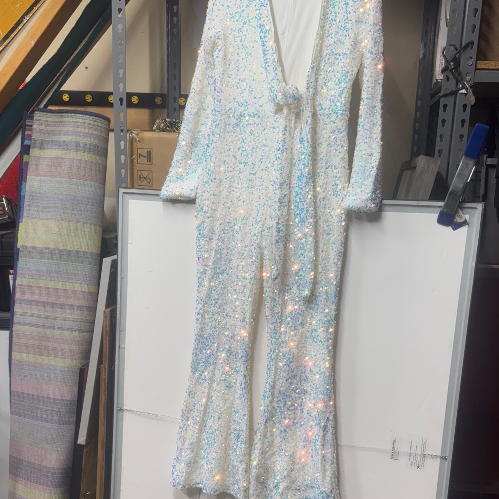 Show Me Your MuMu Iridescent Sequin Jumpsuit